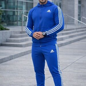 Royal Blue Tracksuit with White Accents
